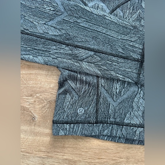 Lululemon Its Rulu Run Cropped Half Zip Size 12 Long Sleeve Shirt Grey - Picture 10 of 16